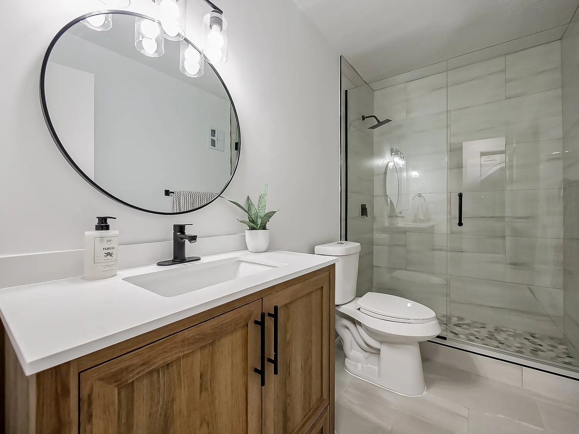 Spa-Inspired Bathroom with Modern Fixtures